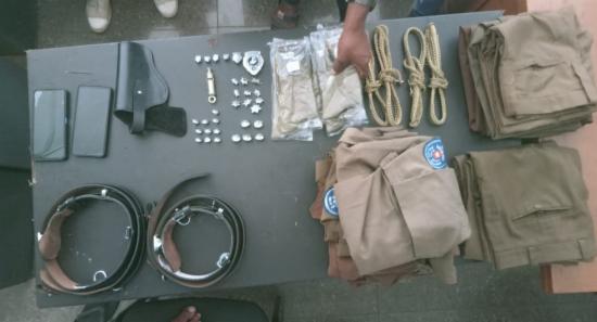 Fake Police Gear Seized in Anguruwatota